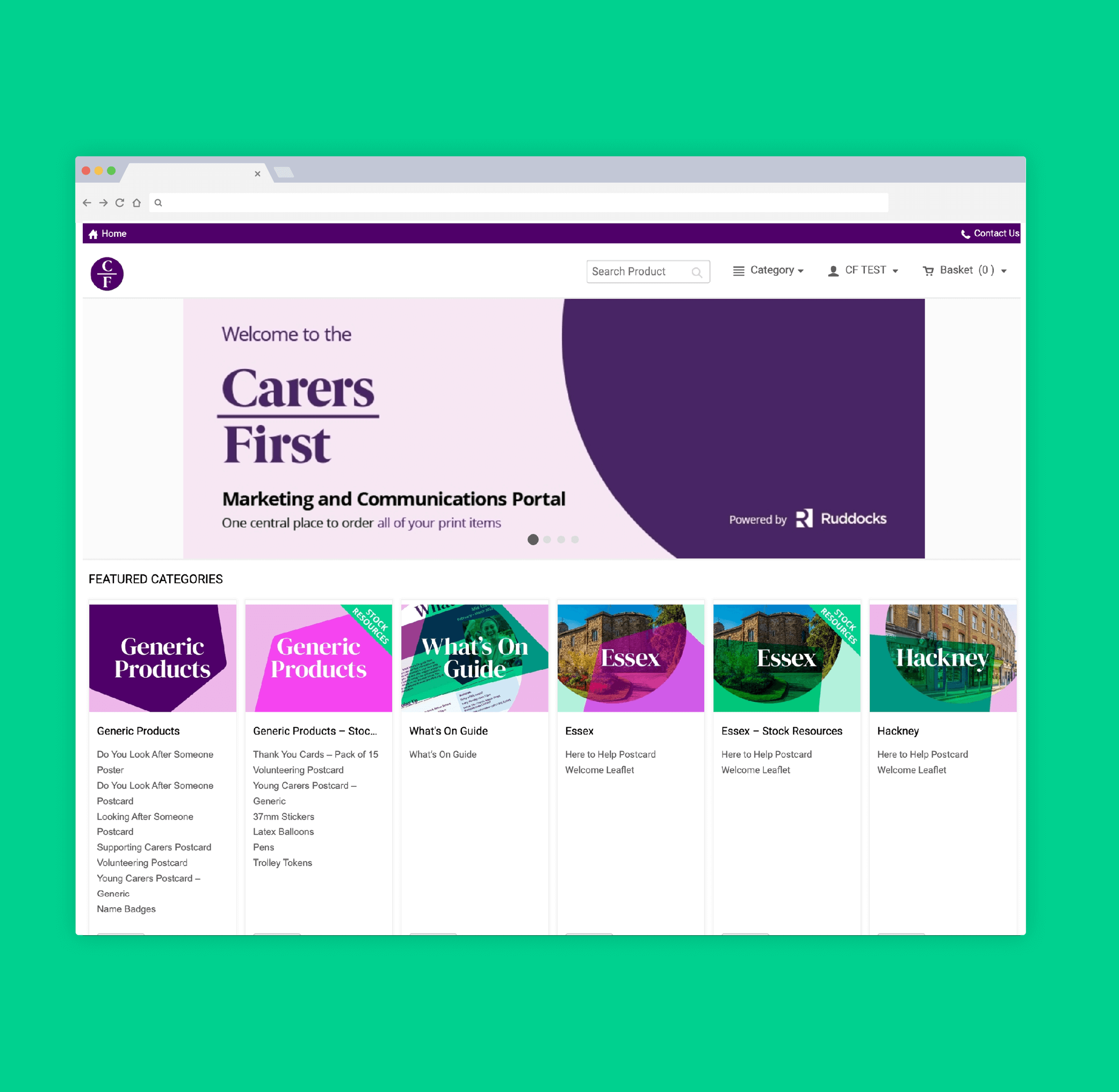 Carers first marketing and communications portal