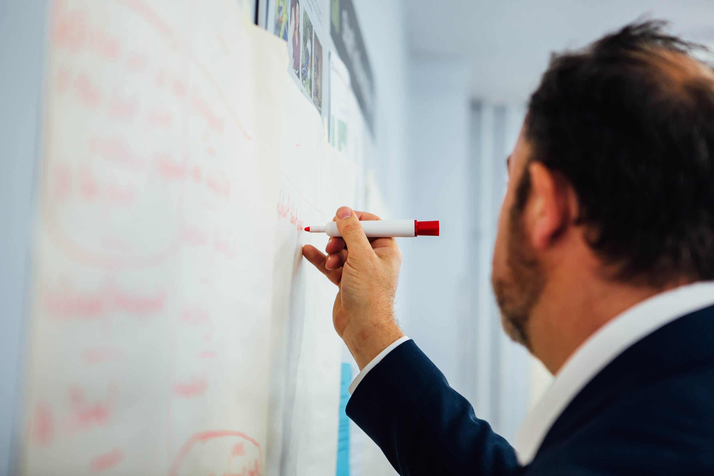 Paul Banton writing on whiteboard