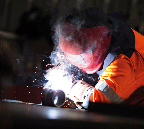 British Steel worker