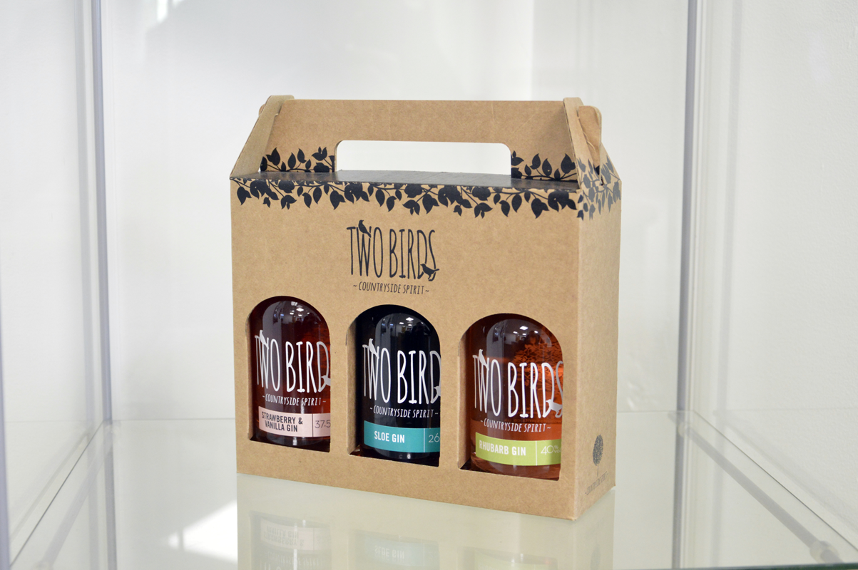 Two Birds Gin bespoke packaging