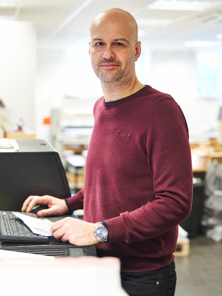 Laz Kloukas Digital Print Operator at Ruddocks