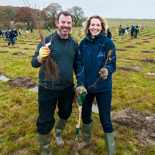 Ruddocks director planting trees