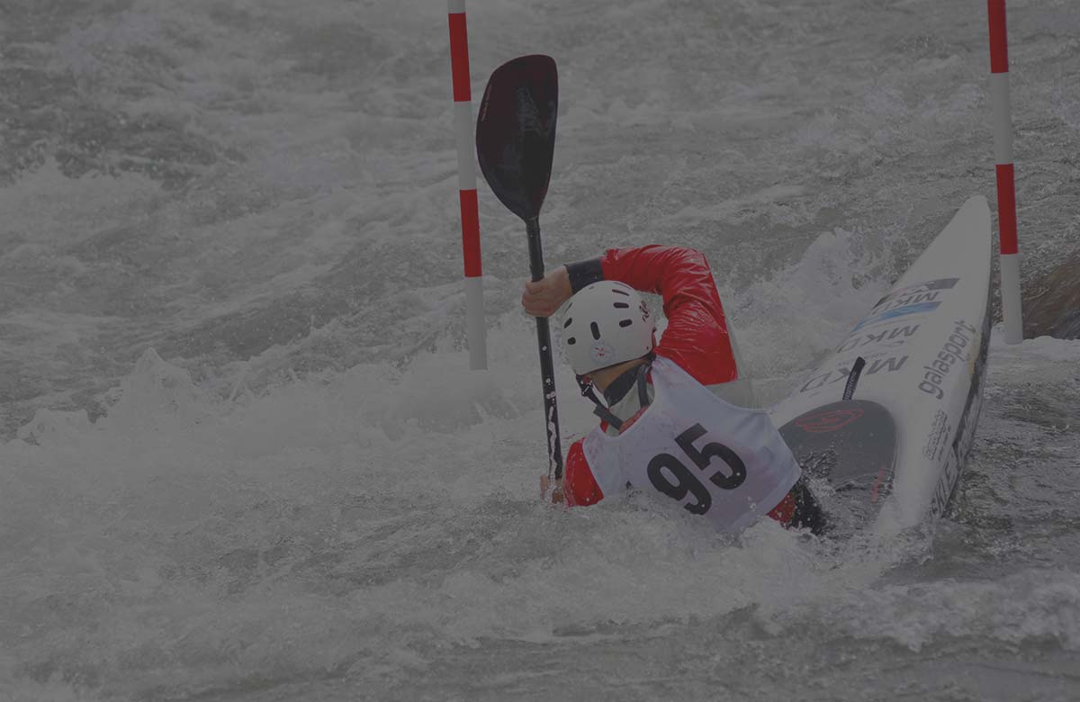 Paddler taking part in Canoeing event