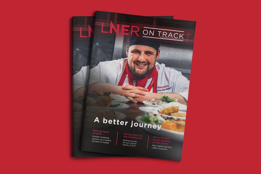 LNER newsletter design mockup