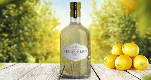 A Little Luxury gin bottle design artwork