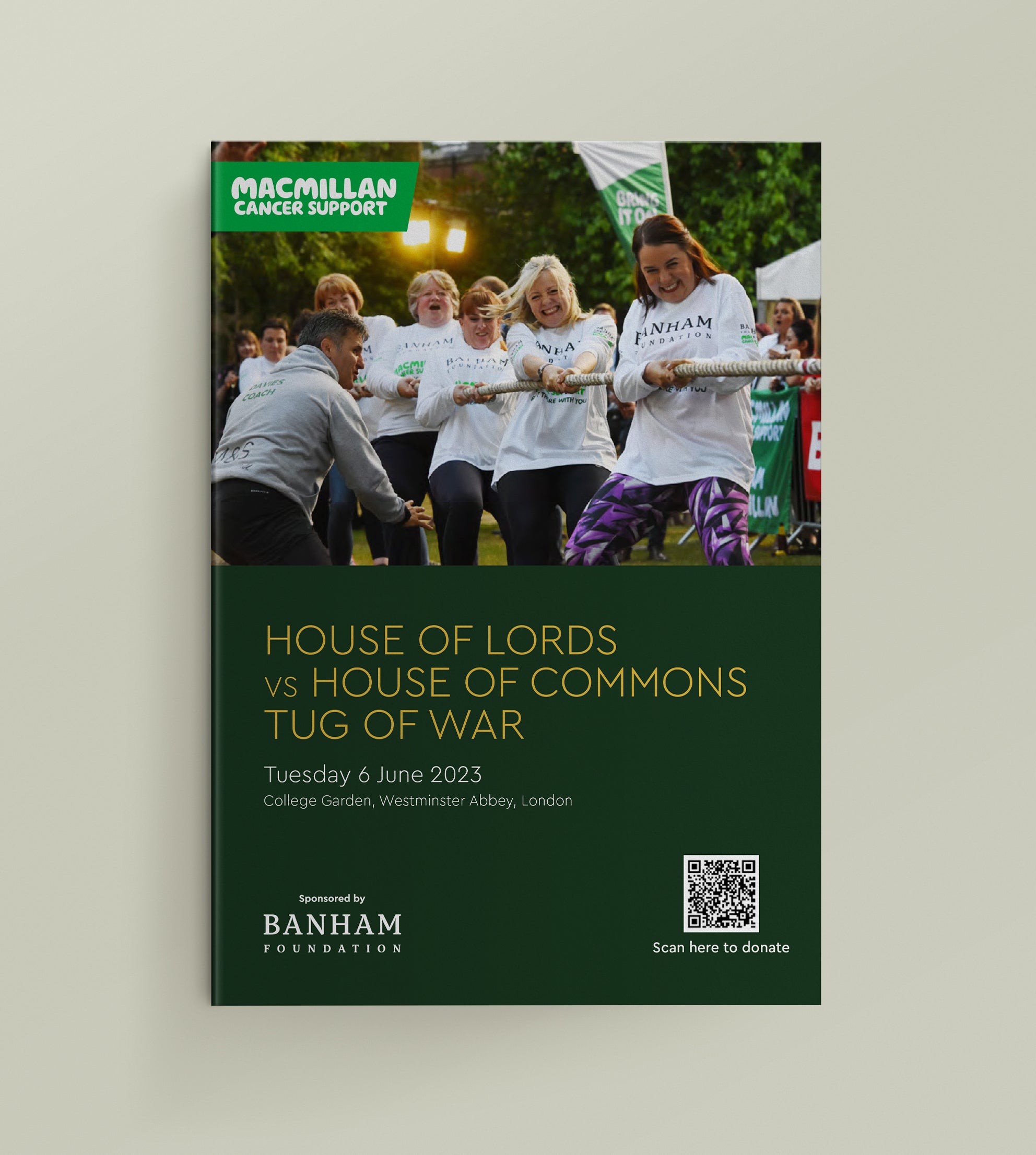 Macmillan Cancer Support Tug of War 2023 Programme