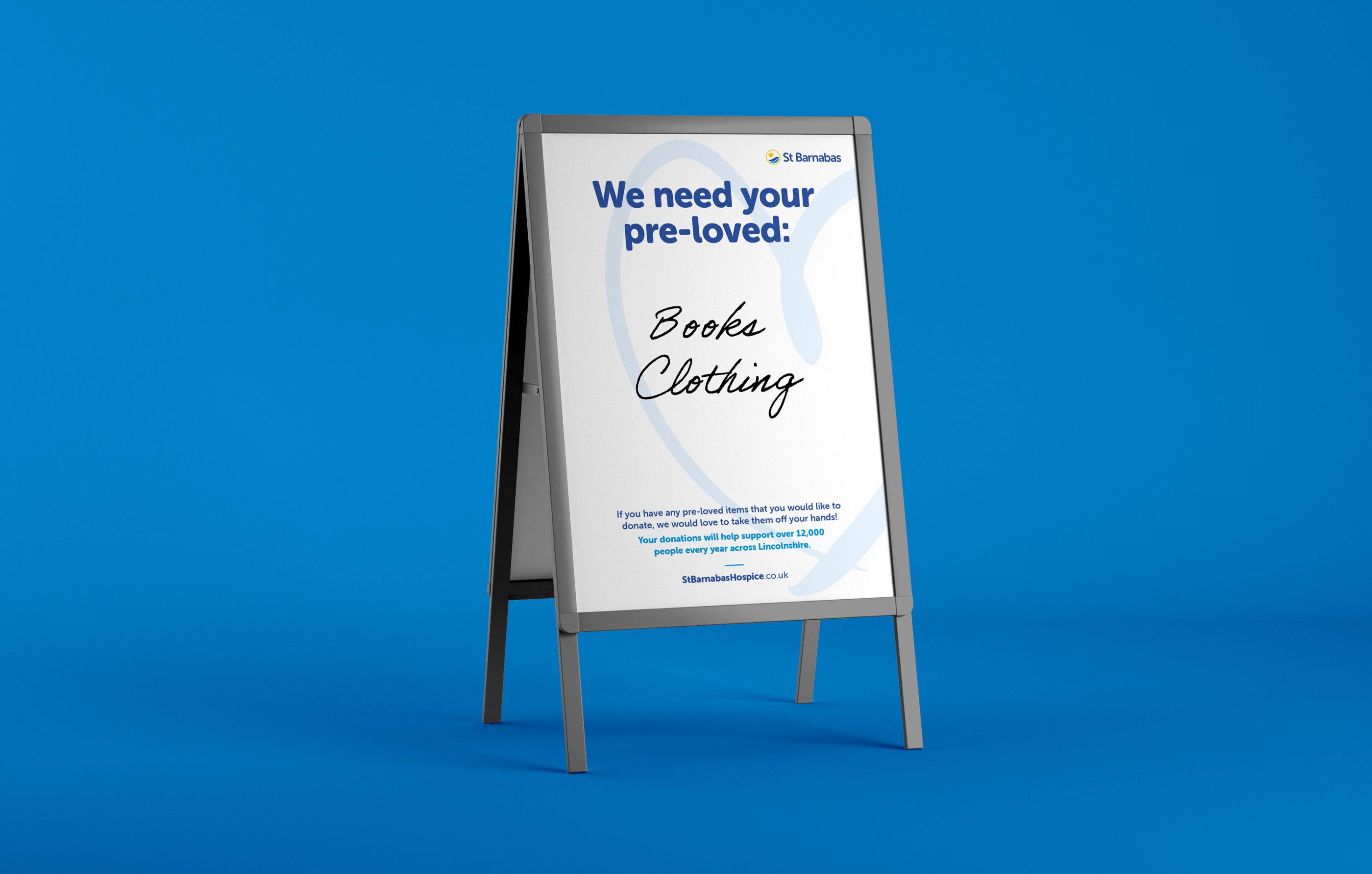 charity shops signage created by Ruddocks for St Barnabas Hospice