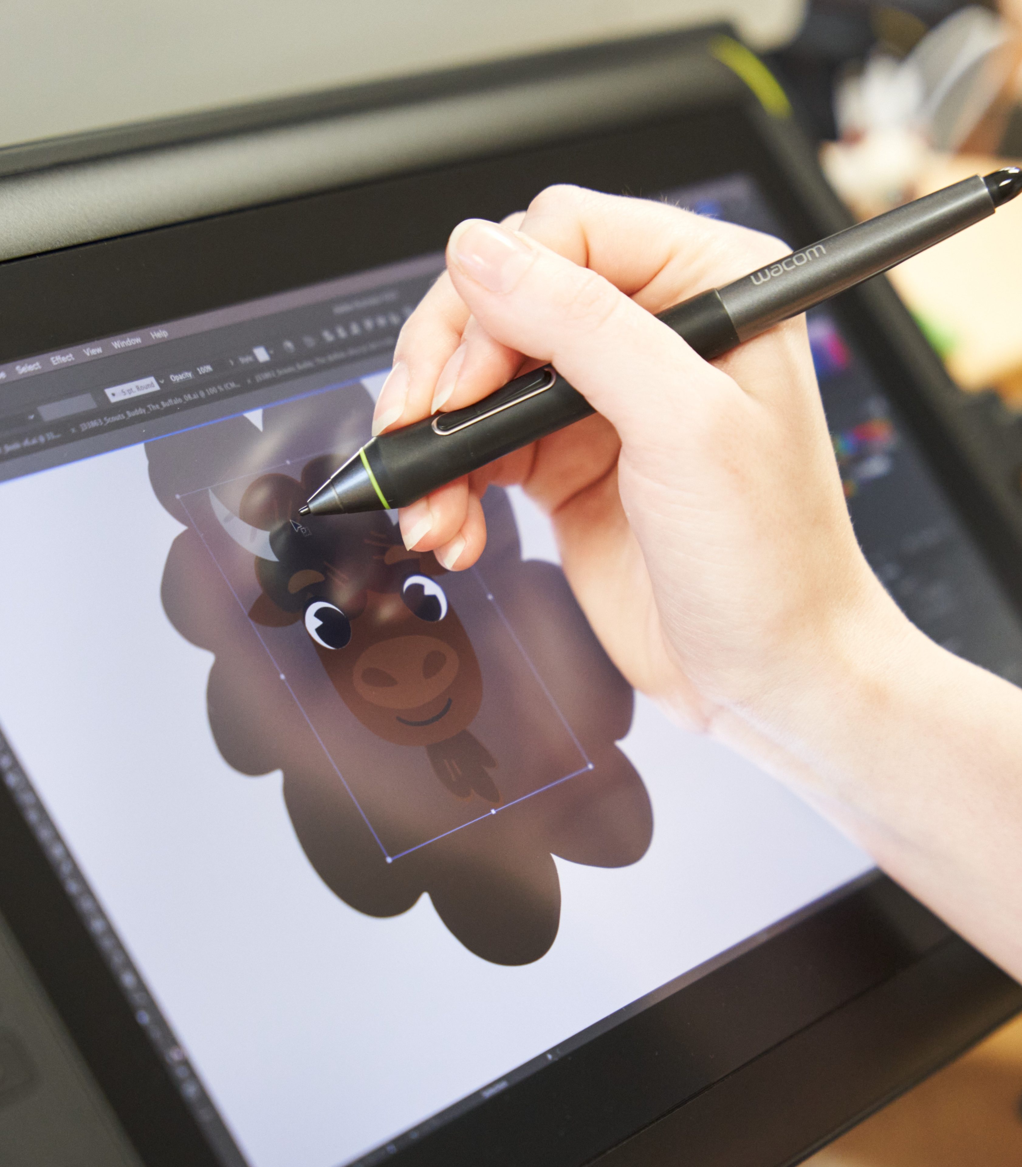 Buddy the Buffalo bespoke illustrations created by Ruddocks for The Scouts