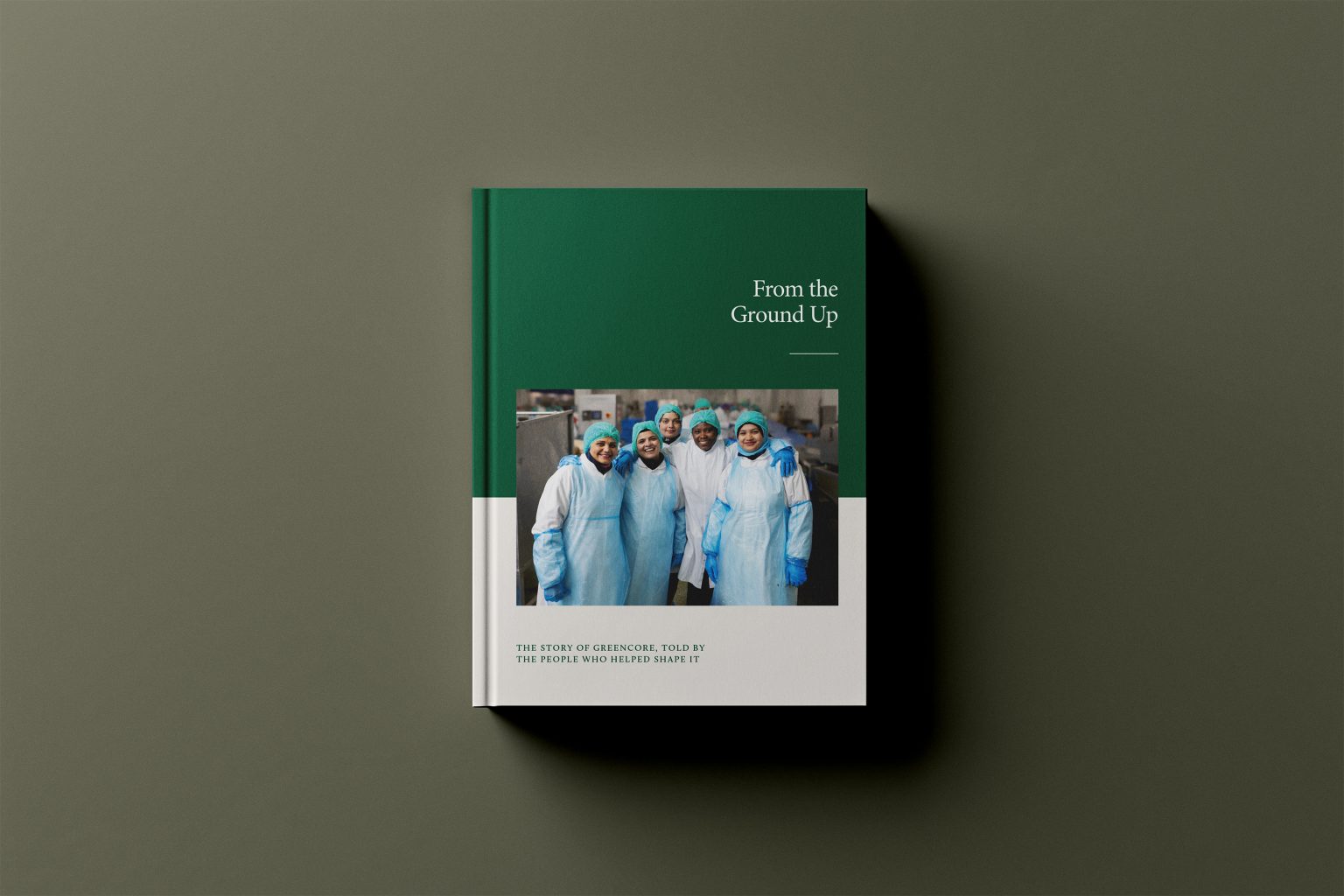 Greencore history book from the ground up - book design and production by Ruddocks