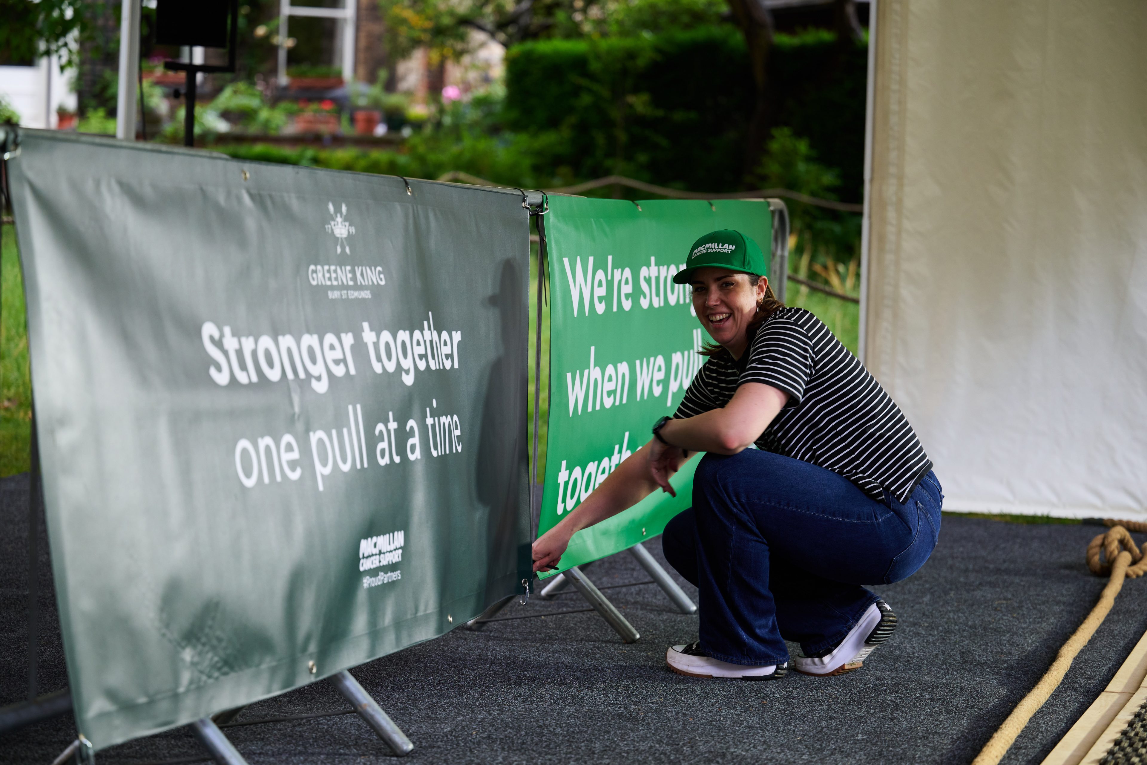 Macmillan Tug of War 2026 event banners provided by Ruddocks