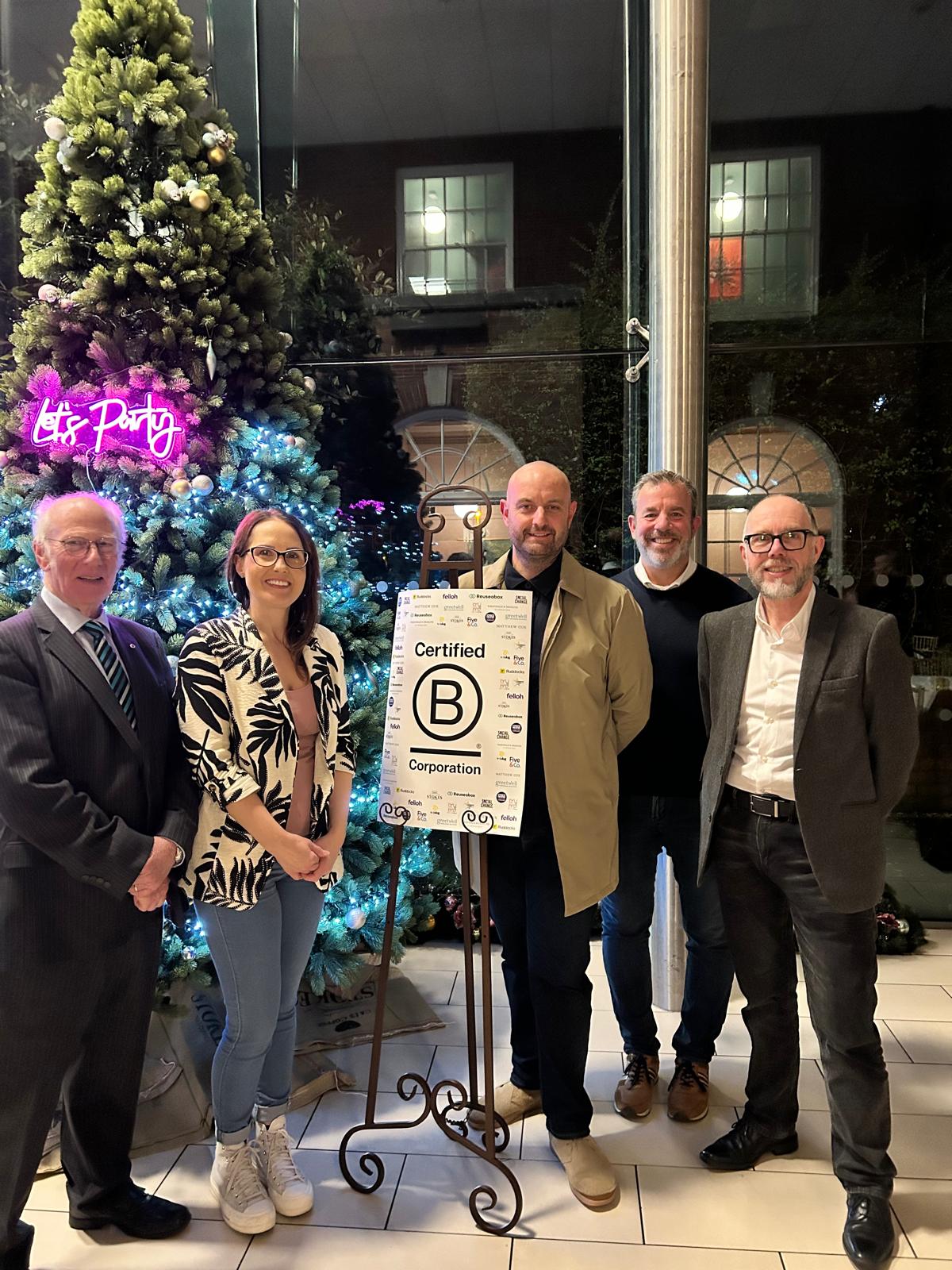 The Ruddocks team celebrating one year as a Certified B Corp